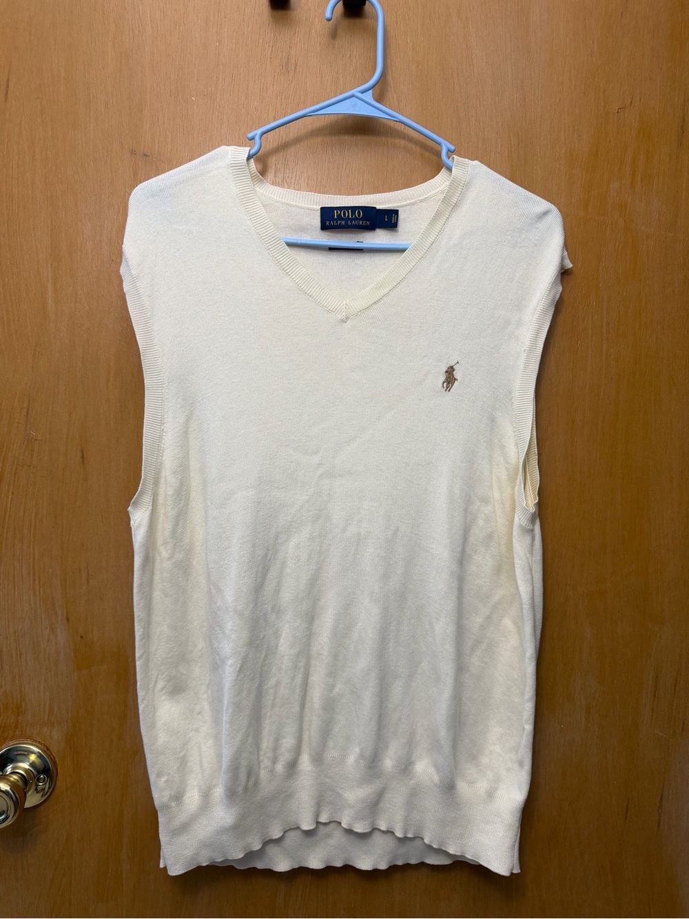 Ralph Lauren Cream V-Neck Sweater Vest